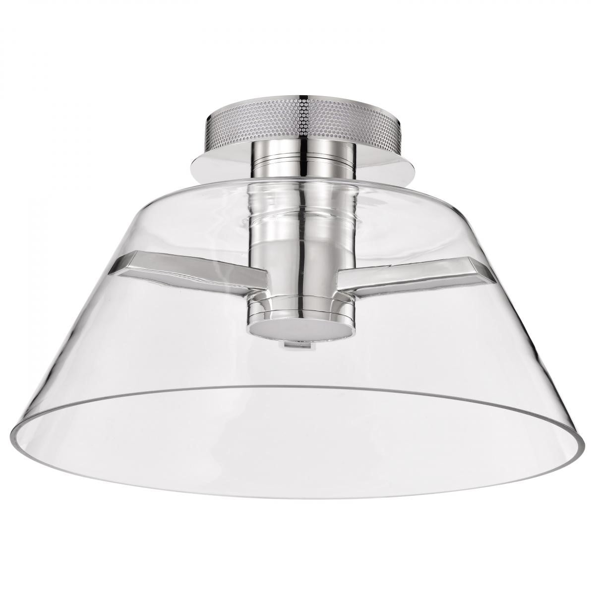 Edmond LED Semi-flush Mount Light, Clear Glass - Bees Lighting