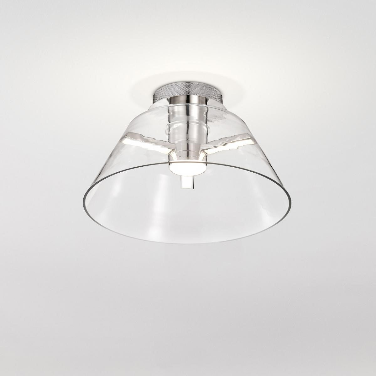 Edmond LED Semi-flush Mount Light, Clear Glass - Bees Lighting