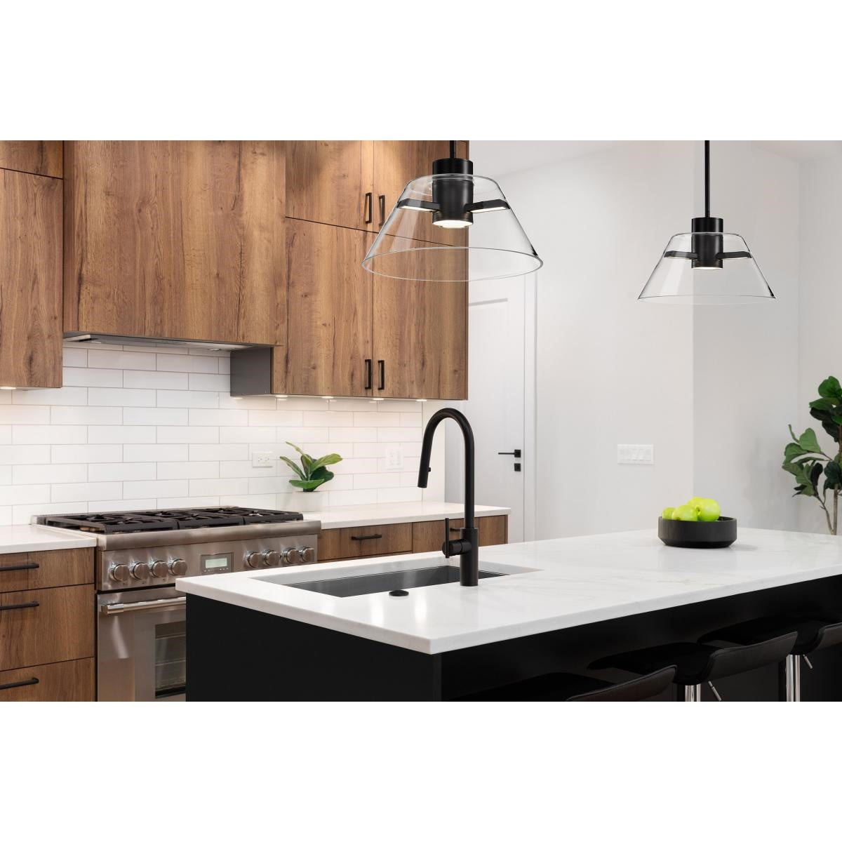 Edmond 14" LED Pendant Light, Matte Black Finish - Bees Lighting