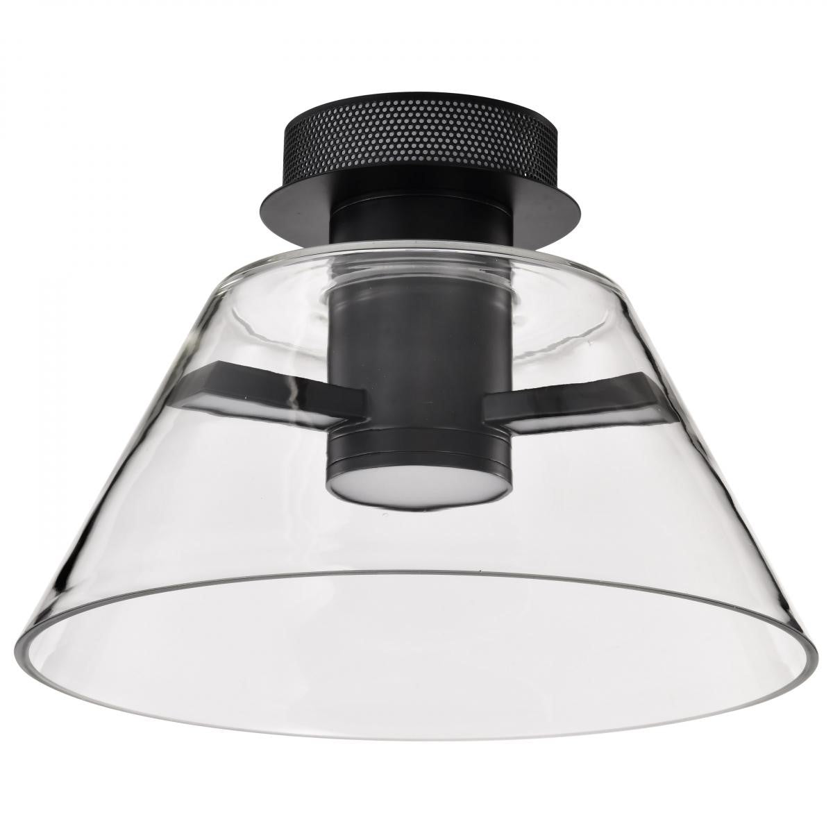 Edmond LED Semi-flush Mount Light, Clear Glass - Bees Lighting