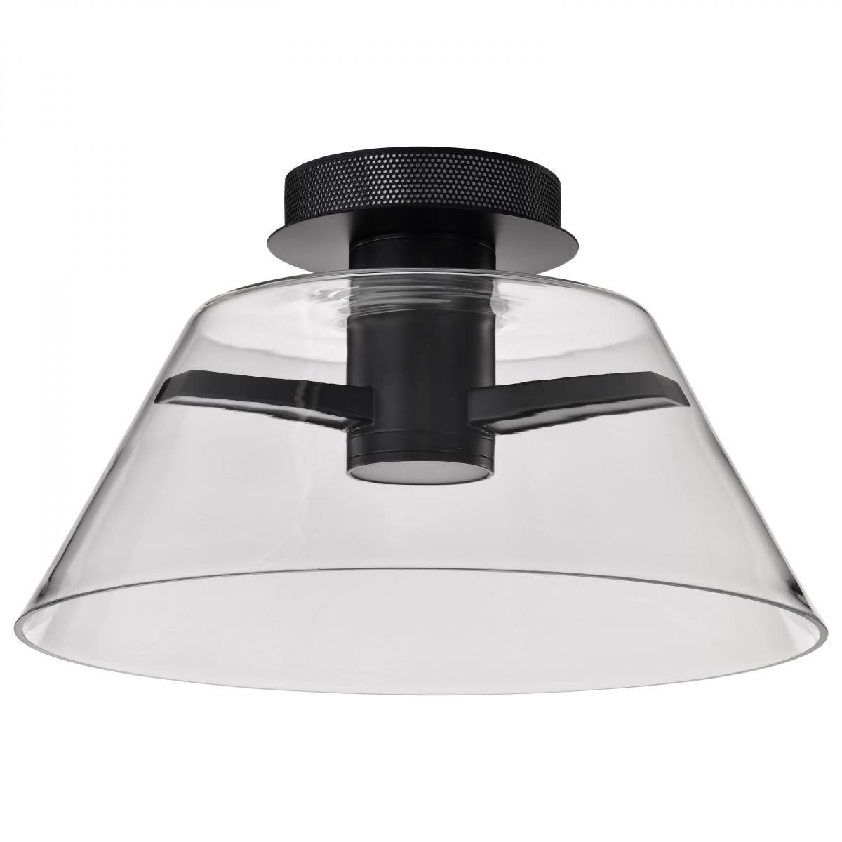Edmond LED Semi-flush Mount Light, Clear Glass - Bees Lighting