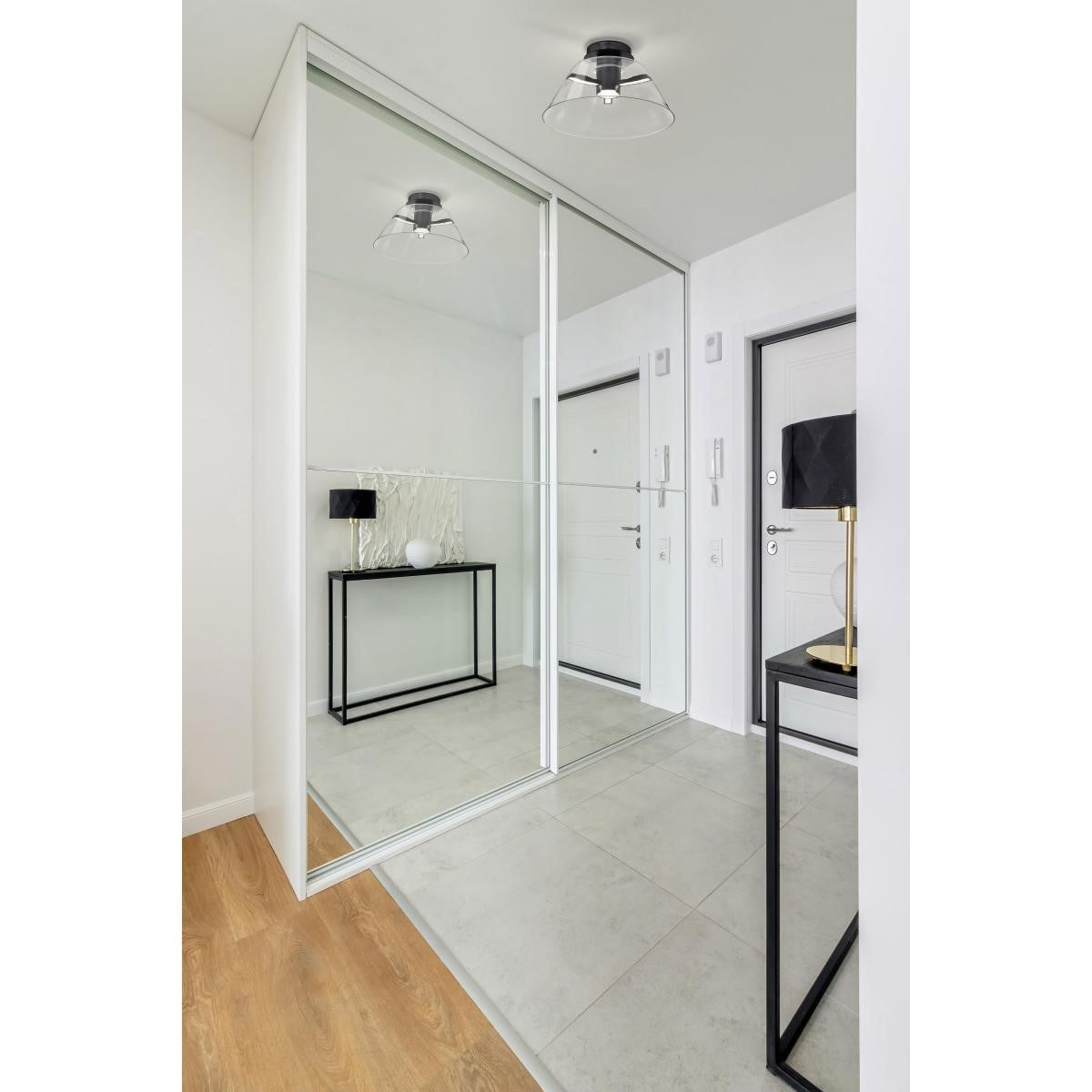 Edmond 17" LED Semi-flush Mount Light, Matte Black Finish - Bees Lighting