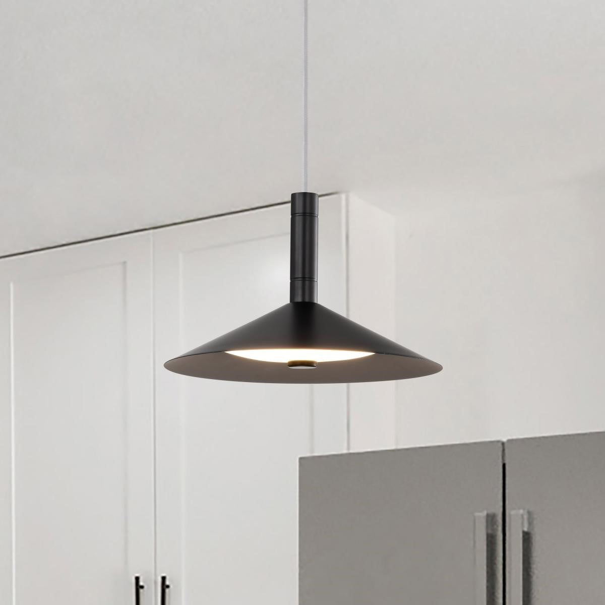 Corrine 10" LED Pendant, Matte Balck Finish - Bees Lighting