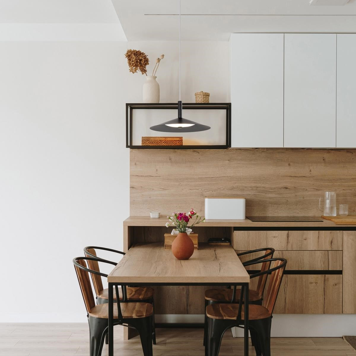 Corrine 14" LED Pendant, Matte Balck Finish - Bees Lighting