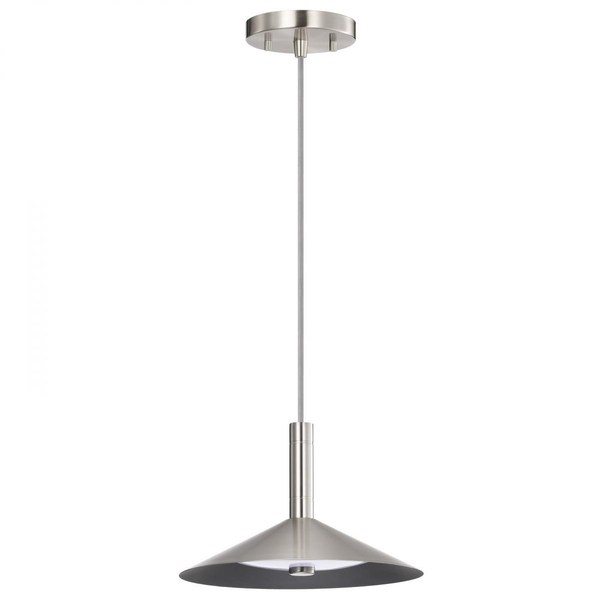 Corrine 10" LED Pendant, Brushed Nickel Finish - Bees Lighting