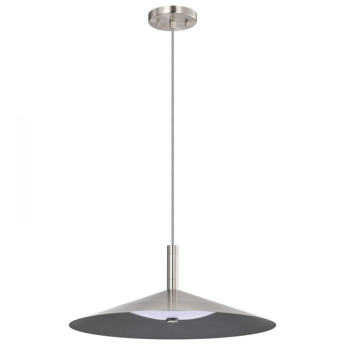 Corrine 18" LED Pendant, Brushed Nickel Finish - Bees Lighting