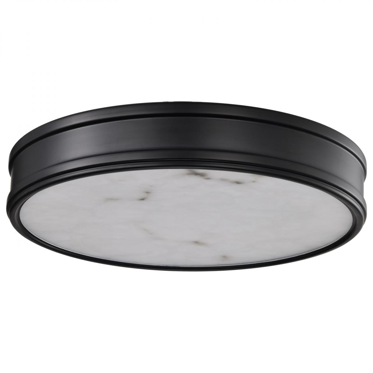 Kendall 14" LED Flush Mount Light, Alabaster Glass - Bees Lighting