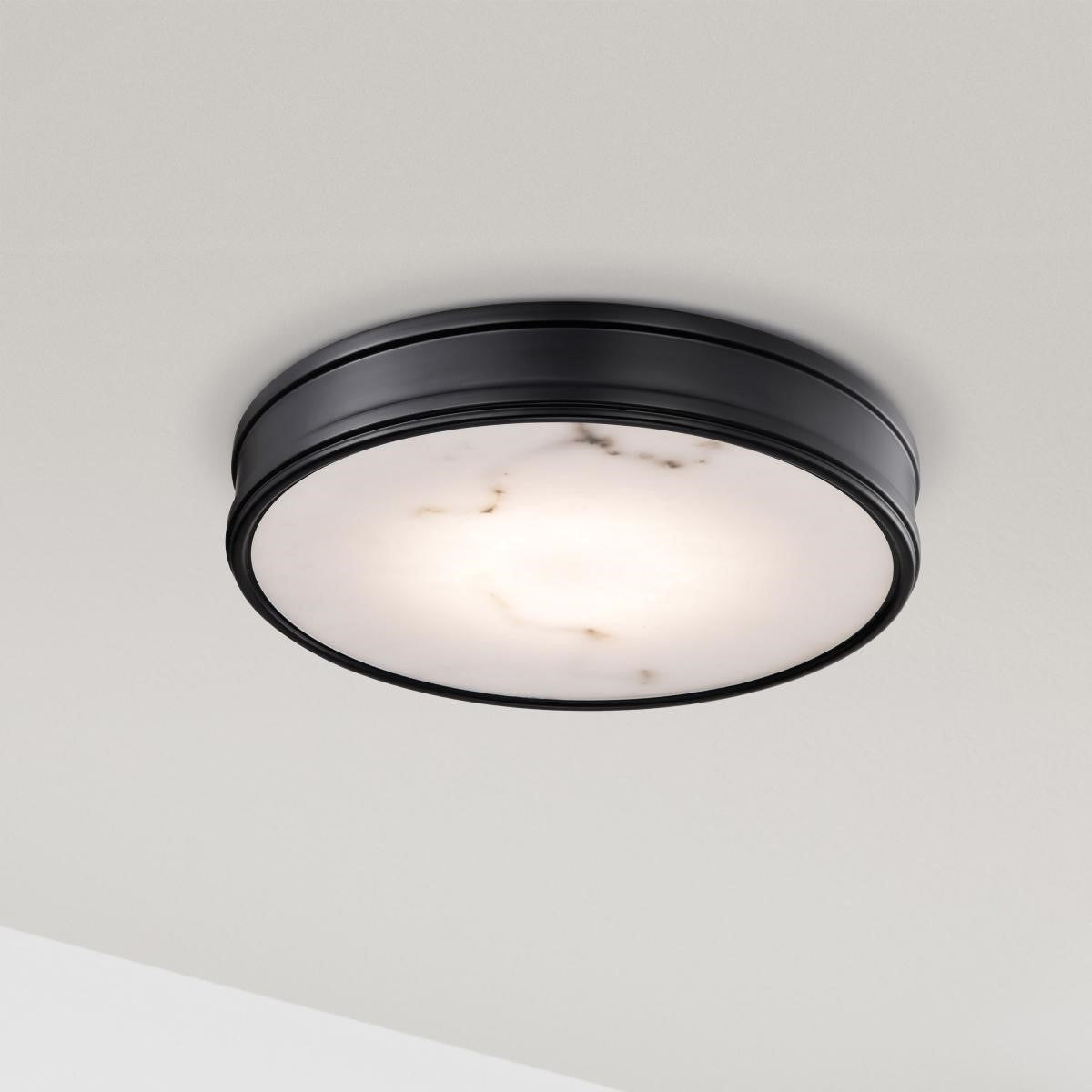 Kendall 14" LED Flush Mount Light, Matte Black Finish - Bees Lighting