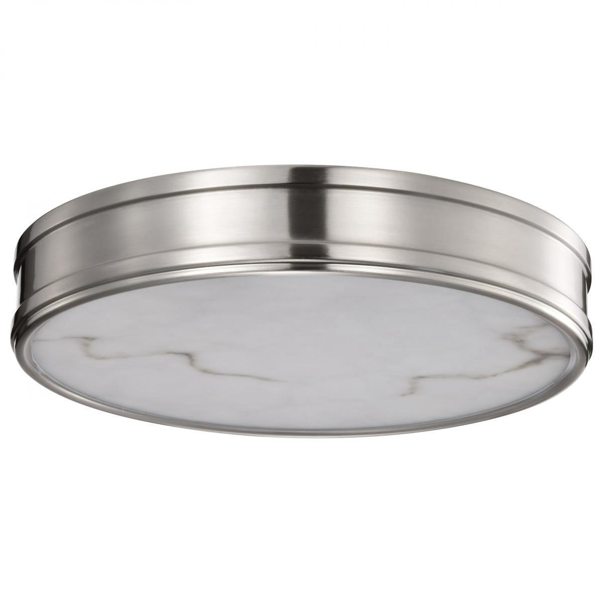 Kendall 14" LED Flush Mount Light, Alabaster Glass - Bees Lighting