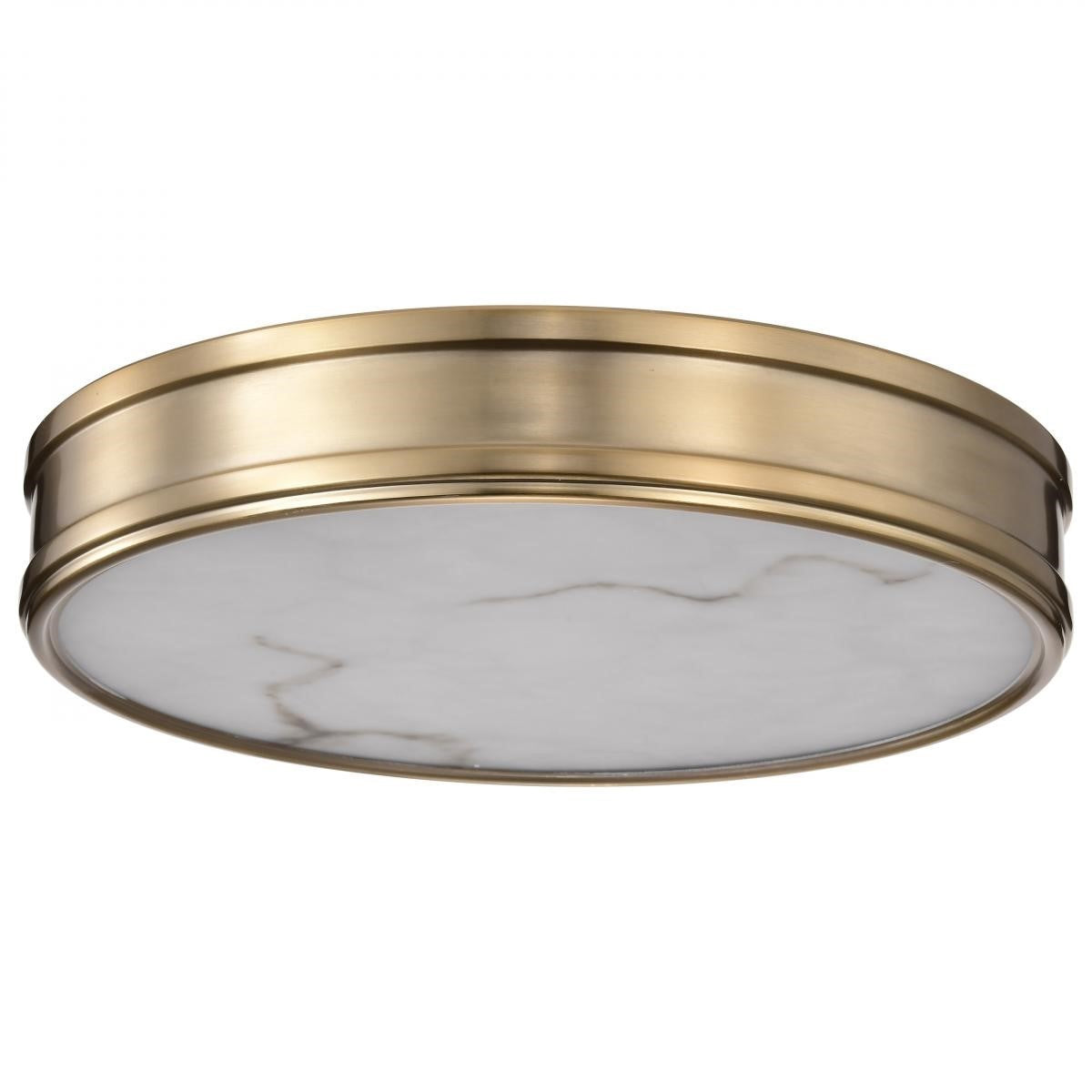 Kendall 14" LED Flush Mount Light, Alabaster Glass - Bees Lighting