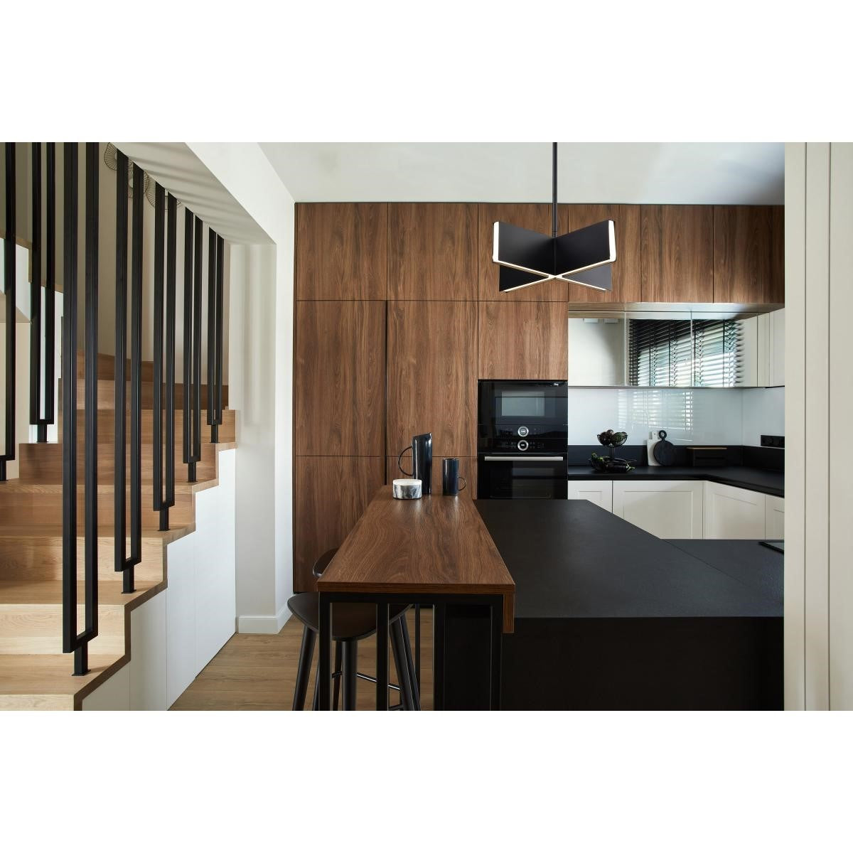 Blaine 15" LED Pendant, Matte Black Finish - Bees Lighting