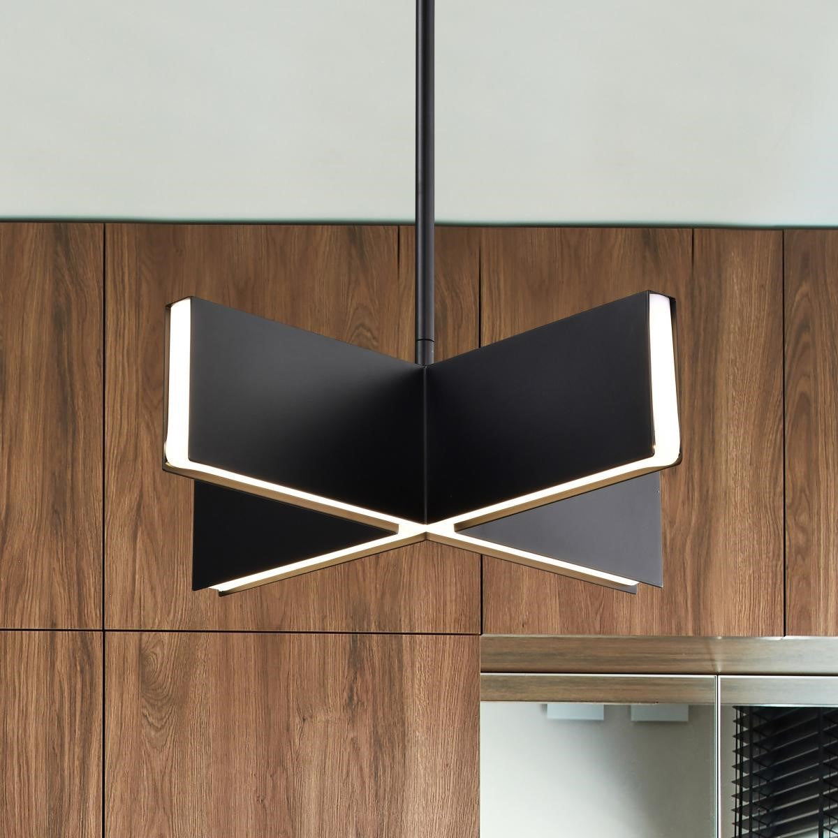 Blaine 15" LED Pendant, Matte Black Finish - Bees Lighting
