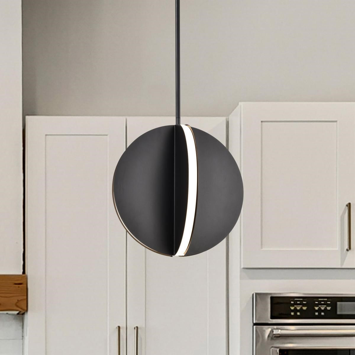 Blaine 13" LED Pendant, Matte Black Finish - Bees Lighting