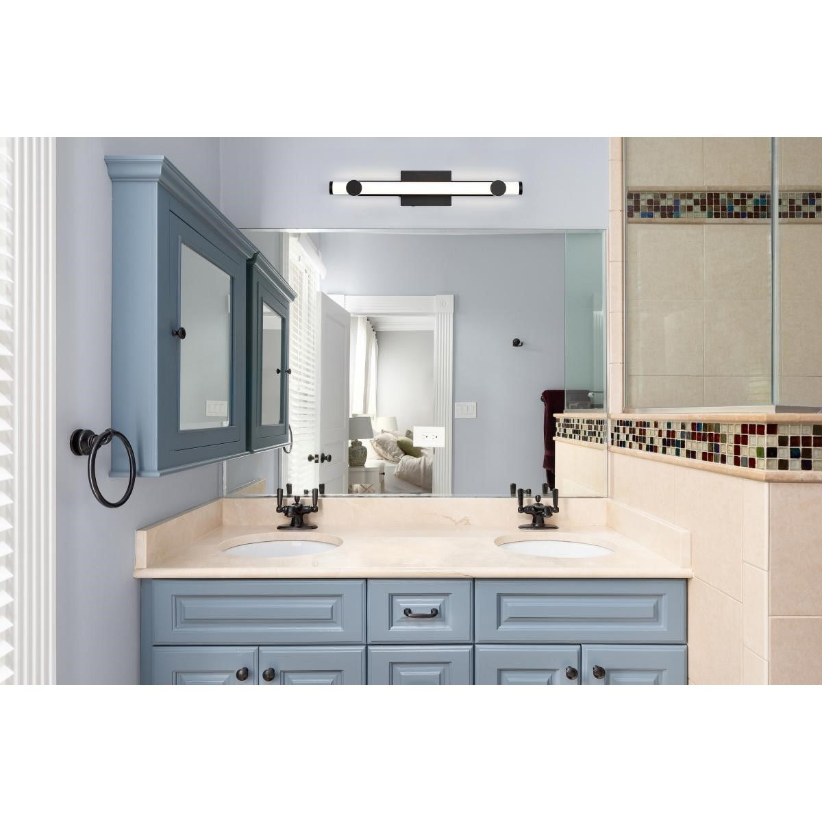Bowman 24" LED Bathroom Vanity Light, Matte Black Finish - Bees Lighting