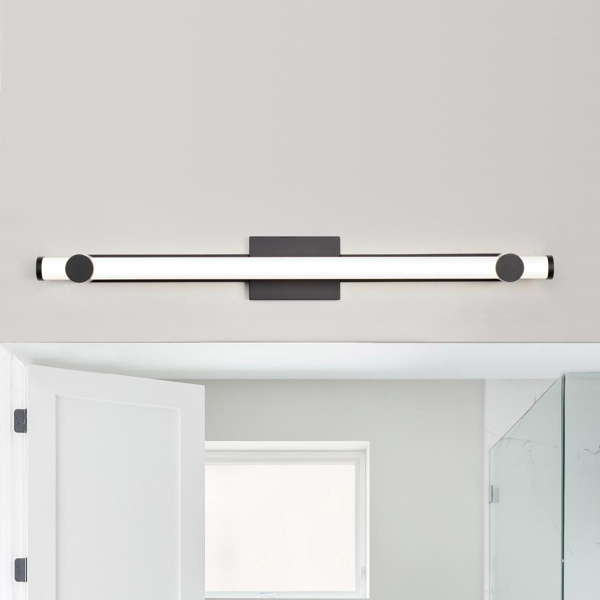 Bowman 36" LED Bathroom Vanity Light, Matte Black Finish - Bees Lighting