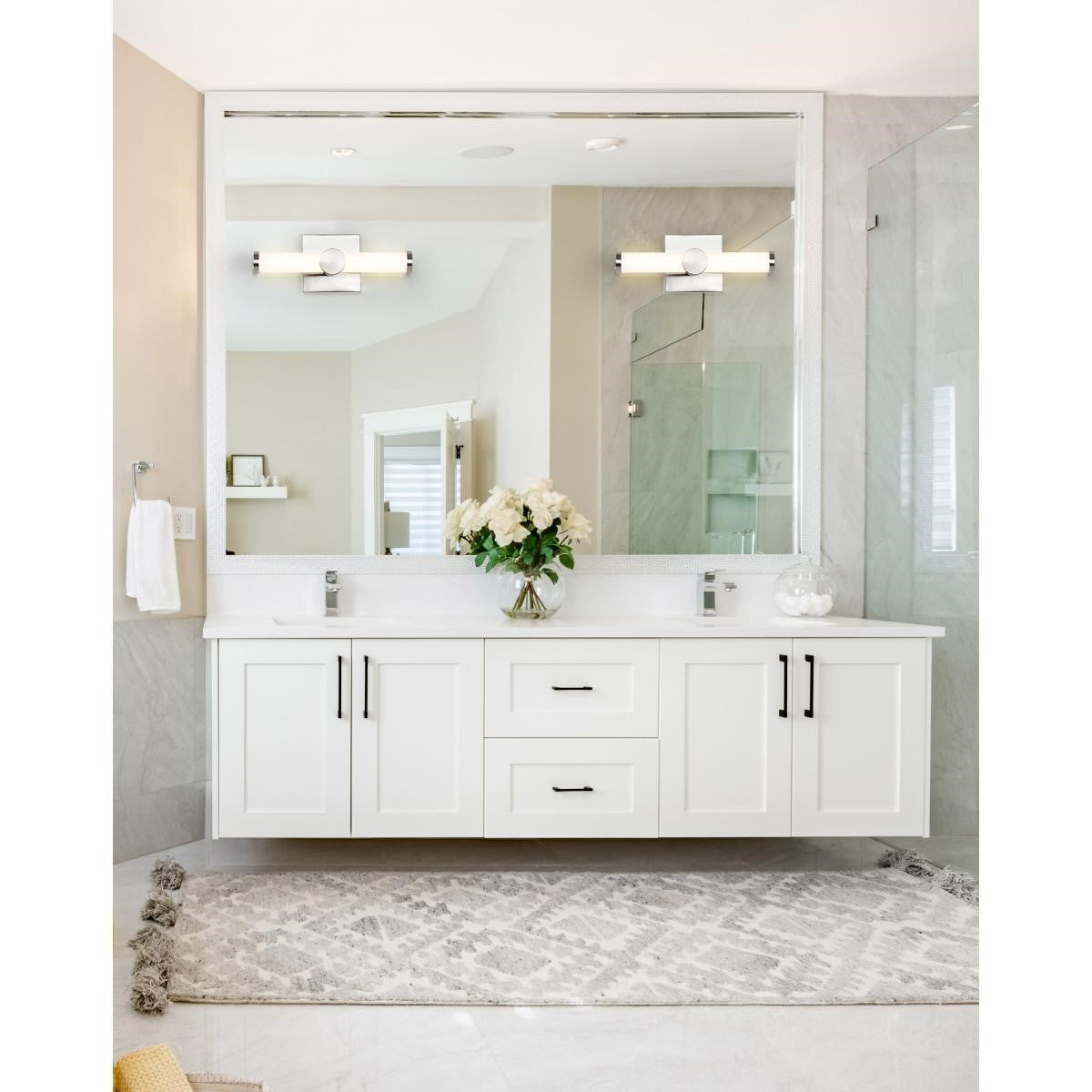 Bowman 12" LED Bathroom Vanity Light, Brushed Nickel Finish - Bees Lighting