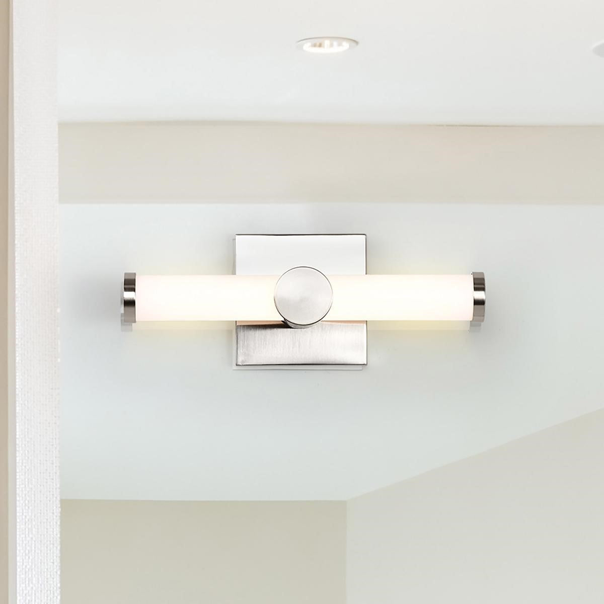 Bowman 12" LED Bathroom Vanity Light, Brushed Nickel Finish - Bees Lighting