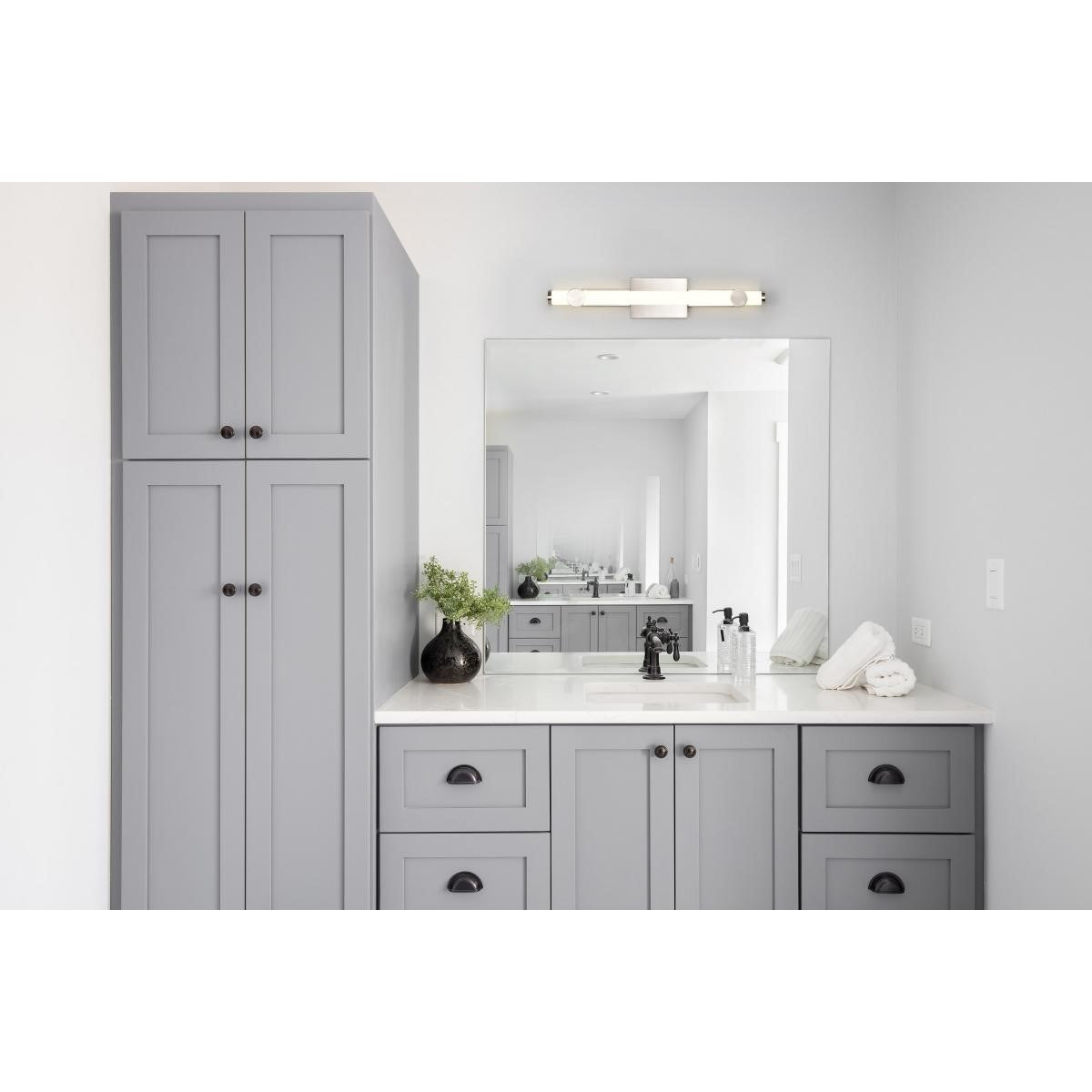 Bowman 24" LED Bathroom Vanity Light, Brushed Nickel Finish - Bees Lighting