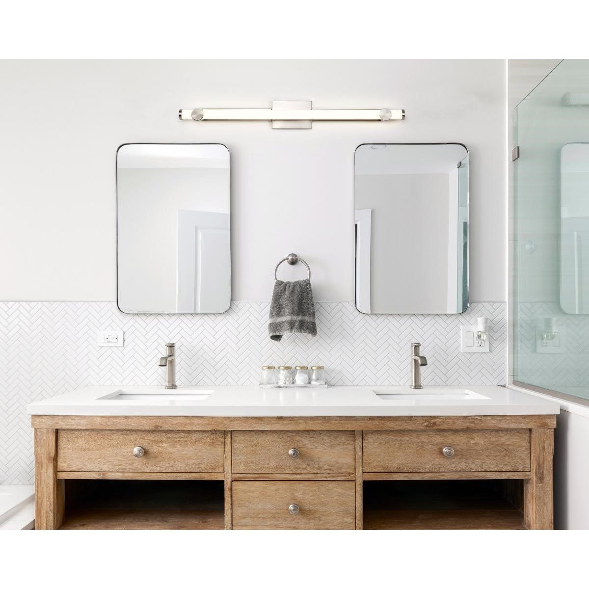 Bowman 36" LED Bathroom Vanity Light, Brushed Nickel Finish - Bees Lighting