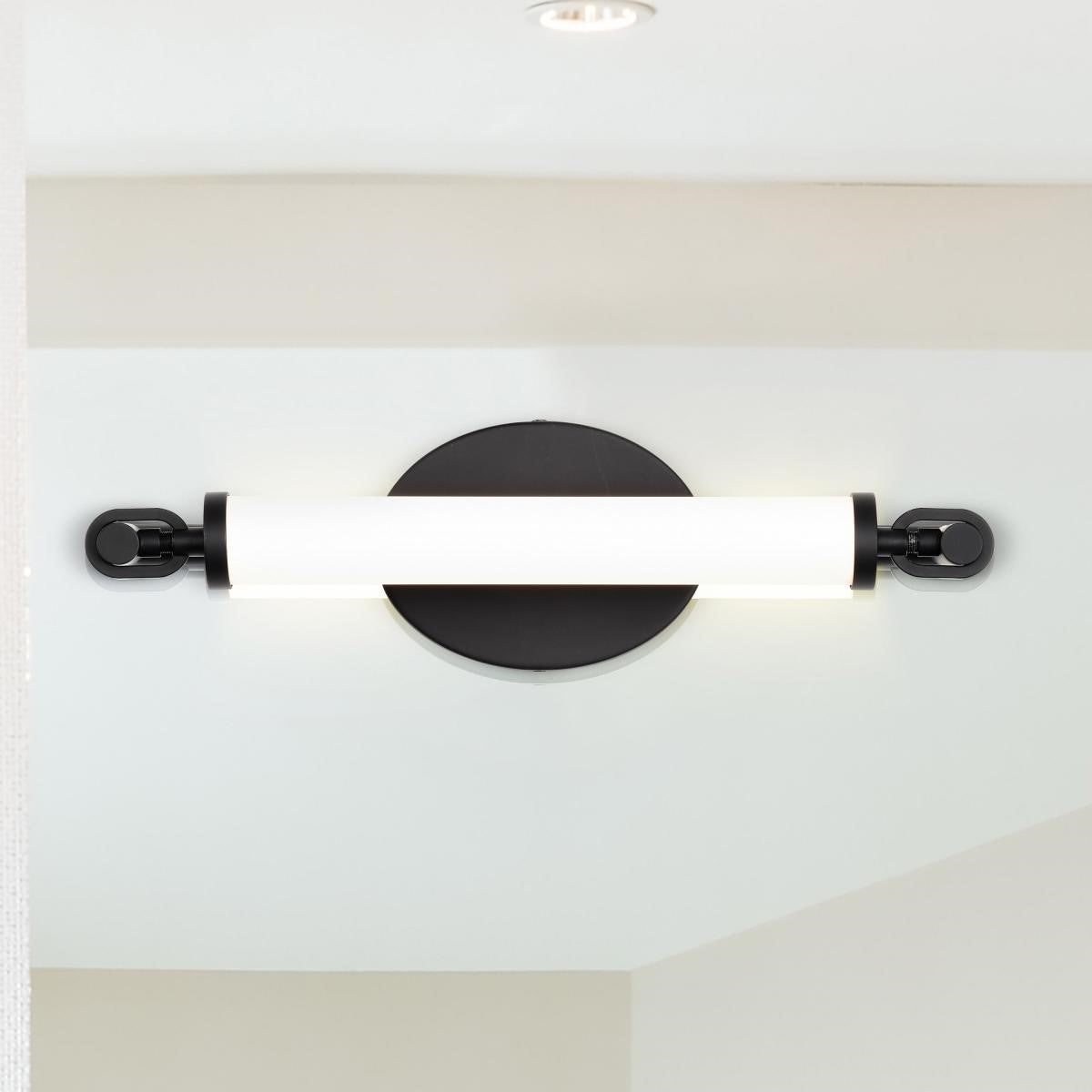 Edgeworth 16" LED Bathroom Vanity Light, Matte Black Finish - Bees Lighting