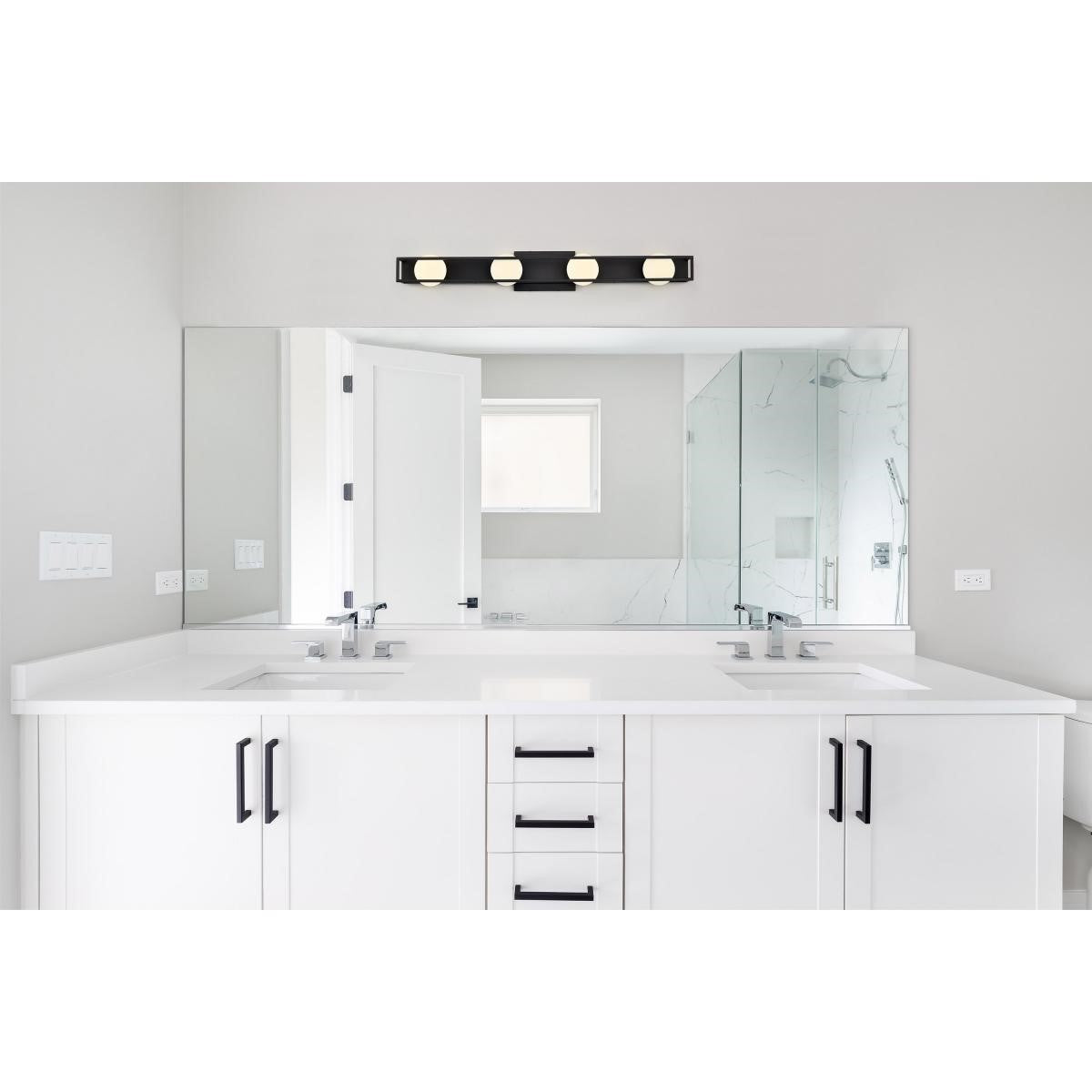 Jenkins 33" 4 Lights LED Vanity, Matte Black Finish - Bees Lighting