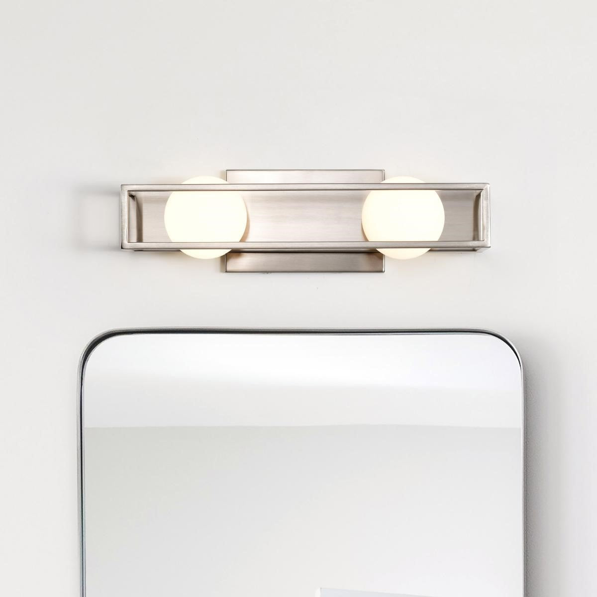 Jenkins 16" 2 Lights LED Bathroom Vanity Light, Brushed Nickel Finish - Bees Lighting