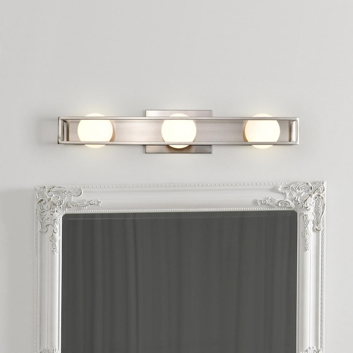 Jenkins LED Bathroom Vanity Light, Frosted Glass - Bees Lighting