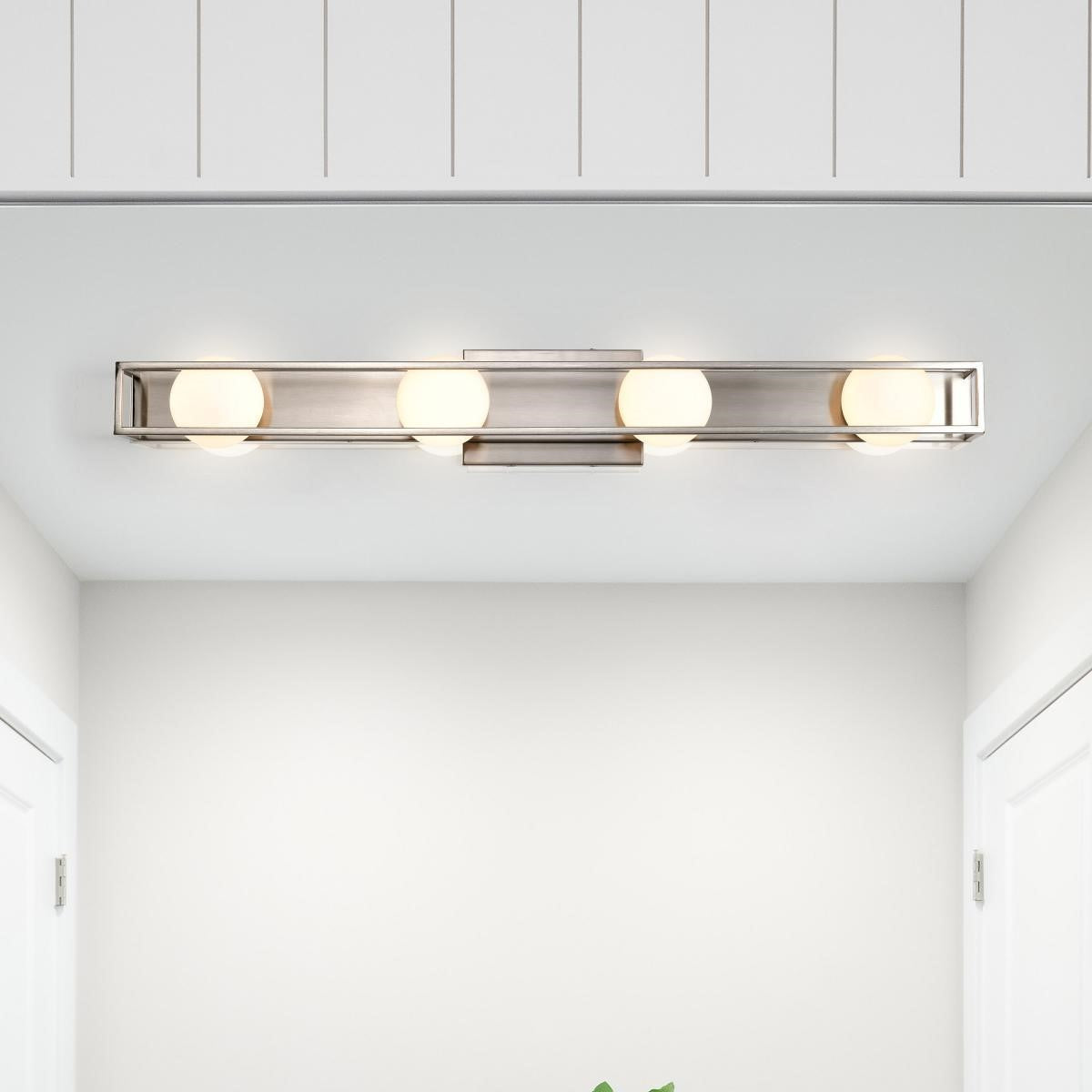 Jenkins 33" 4 Lights LED Vanity, Brushed Nickel Finish - Bees Lighting