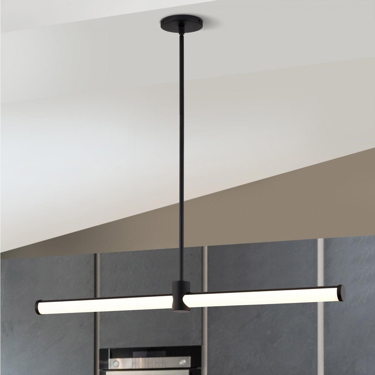 Bowman 36" LED Pendant, Matte Black Finish - Bees Lighting