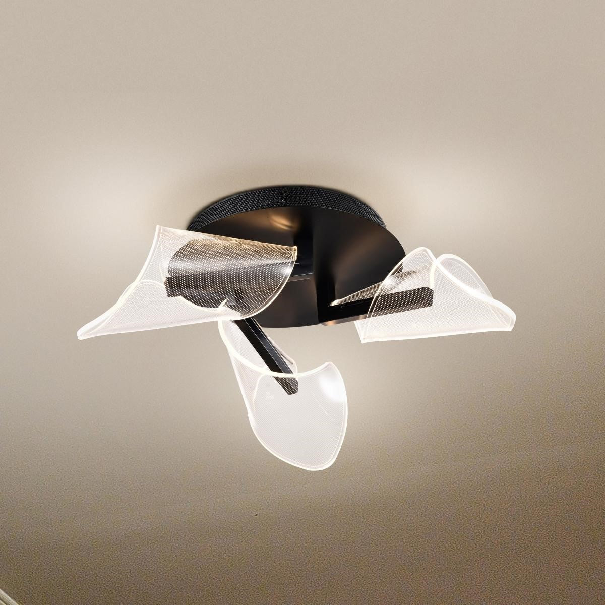 Sedona 22" LED Flush Mount, Matte Black Finish - Bees Lighting