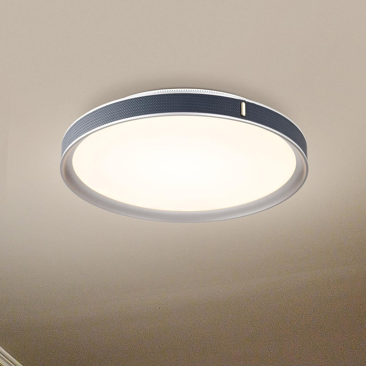 Bandon 20" LED Flush Mount, Gray with Blue Wrap, Acrylic Lens - Bees Lighting