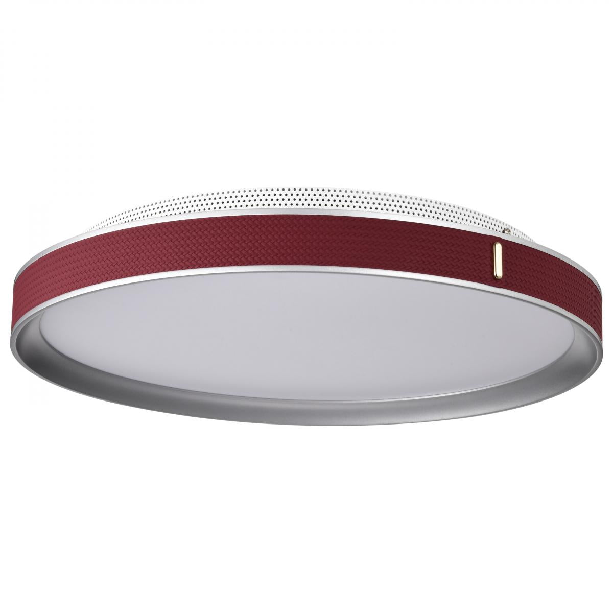 Bandon 20" LED Flush Mount, Gray with Red Wrap, Acrylic Lens - Bees Lighting