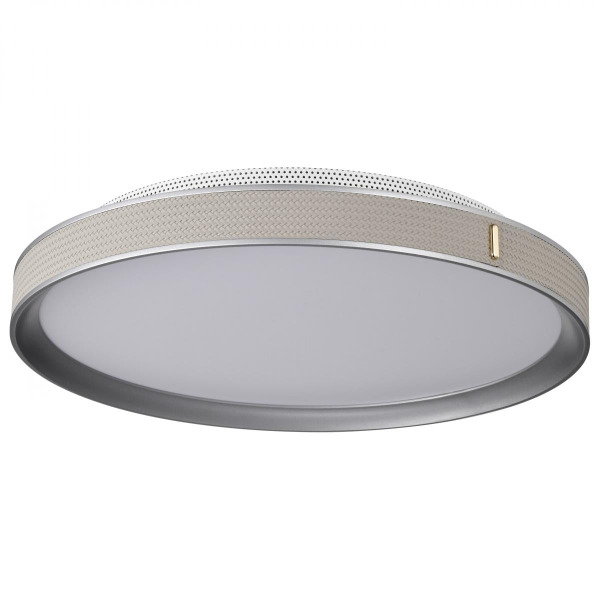 Bandon 20" LED Flush Mount, Gray with Off-White Wrap, Acrylic Lens - Bees Lighting