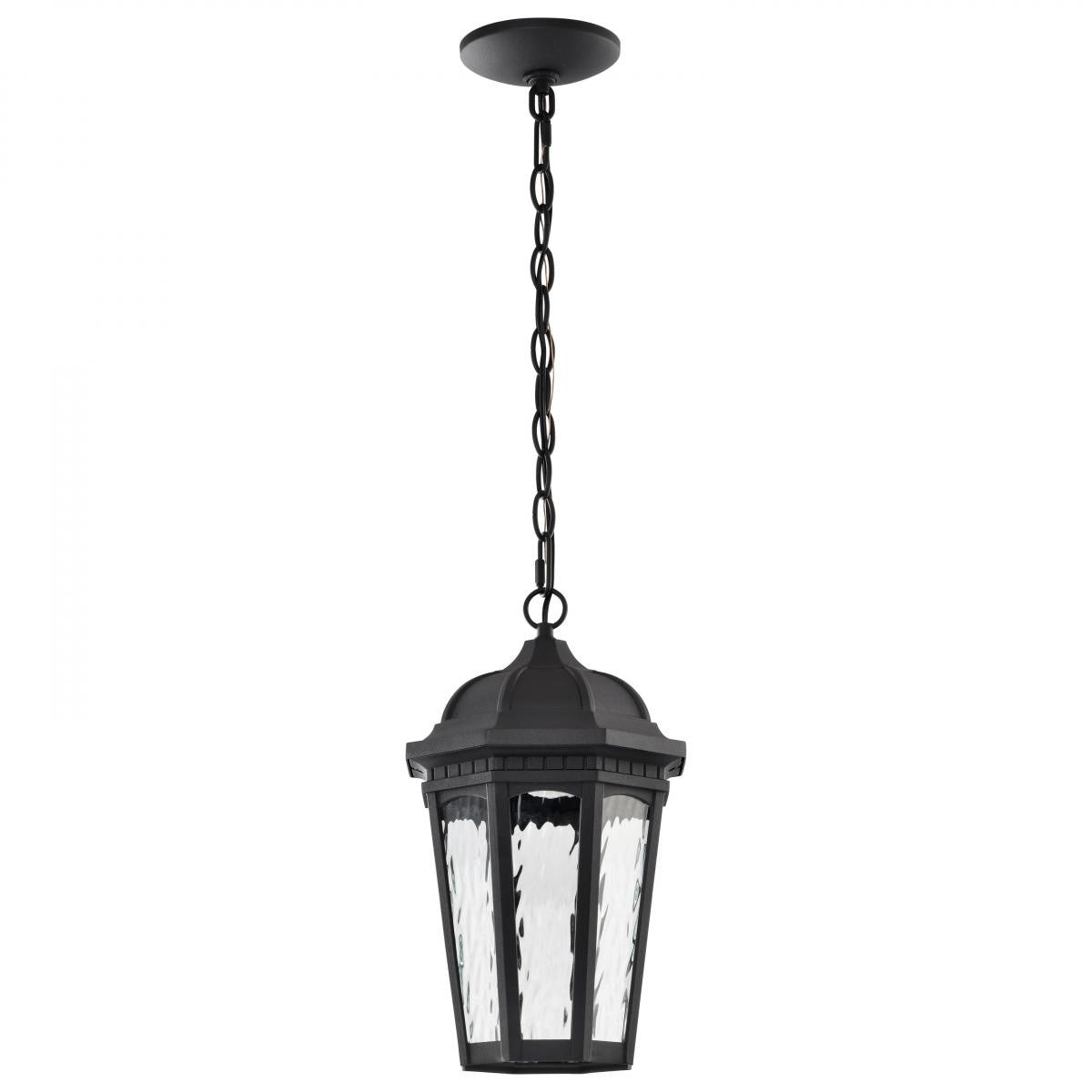 East River 15" Smart LED Outdoor Hanging Light, RGBTW, Matte Black Finish - Bees Lighting