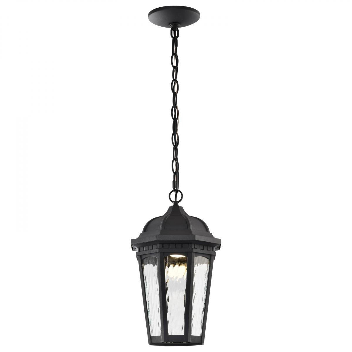 East River Starfish 15" Smart LED Outdoor Hanging Light, RGBTW, Matte Black Finish - Bees Lighting