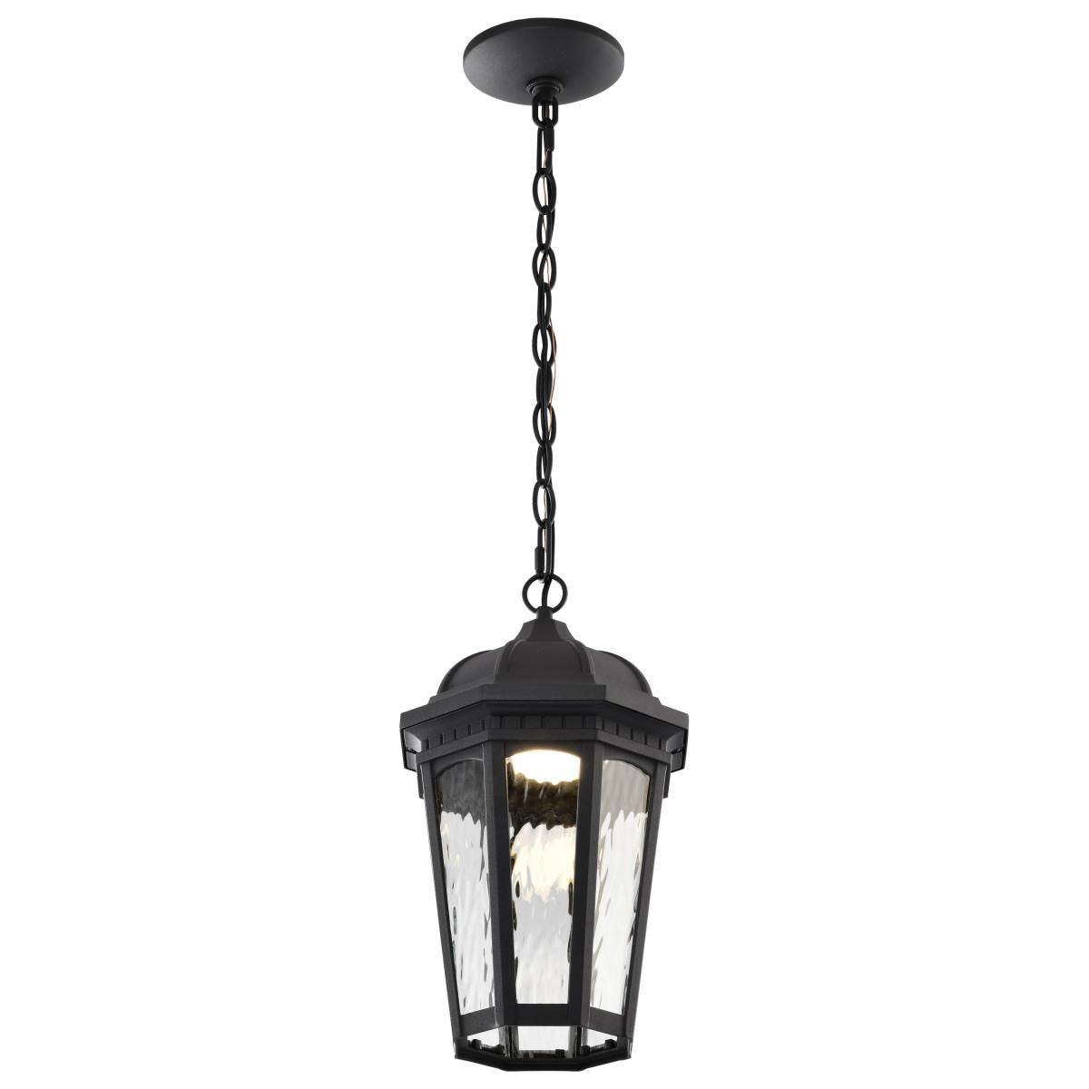East River Starfish 15" Smart LED Outdoor Hanging Light, RGBTW, Matte Black Finish - Bees Lighting