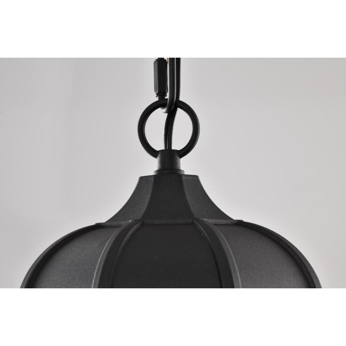 East River Starfish 15" Smart LED Outdoor Hanging Light, RGBTW, Matte Black Finish - Bees Lighting