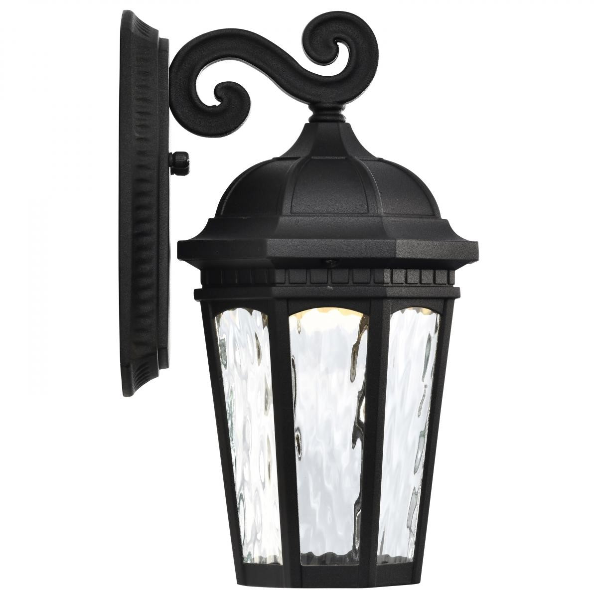 East River Starfish 12" Smart LED Outdoor Wall Light, RGBTW, Matte Black Finish - Bees Lighting