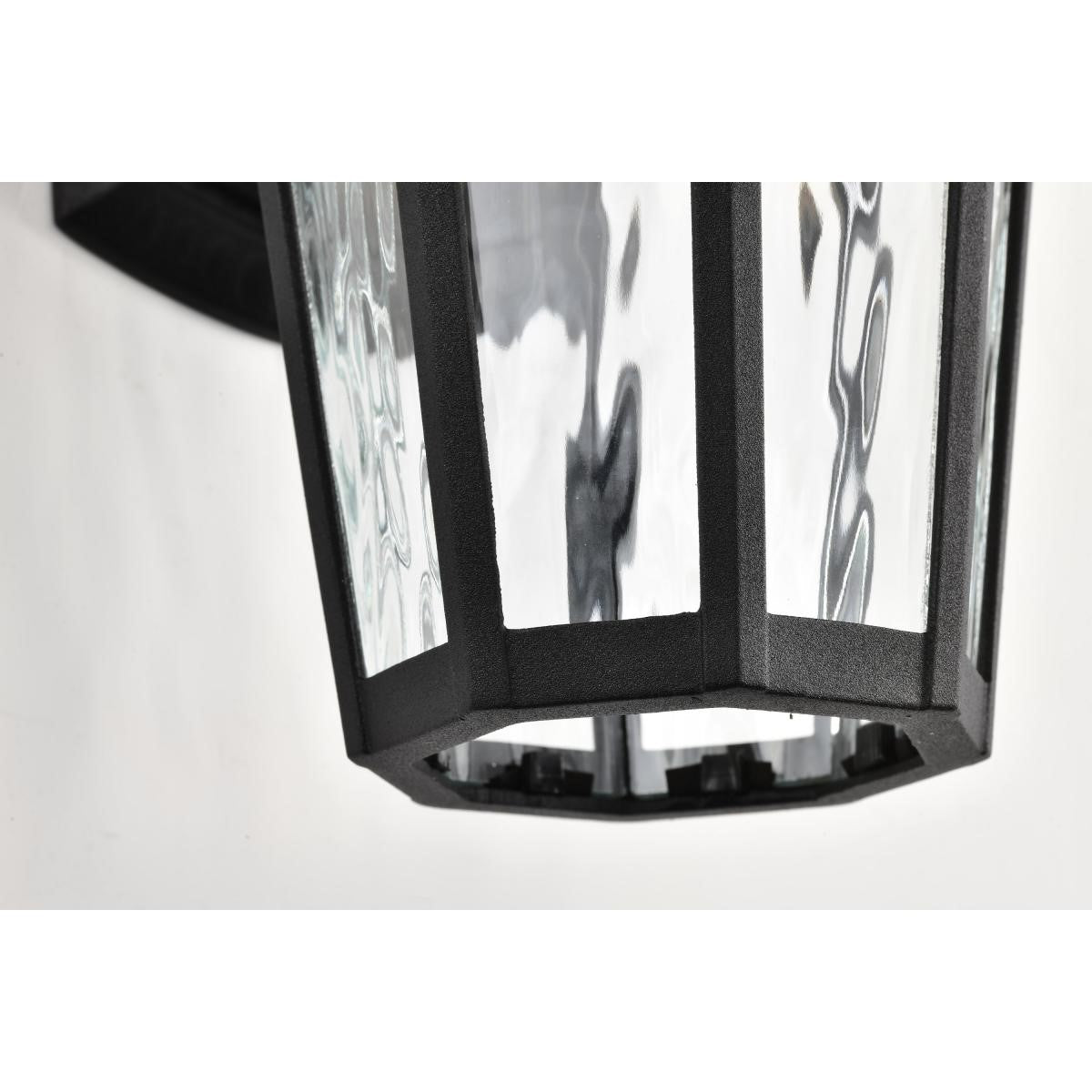 East River 12" Smart LED Outdoor Wall Light, RGBTW, Matte Black Finish - Bees Lighting