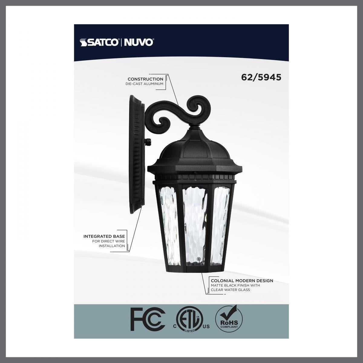 East River Starfish 12" Smart LED Outdoor Wall Light, RGBTW, Matte Black Finish - Bees Lighting