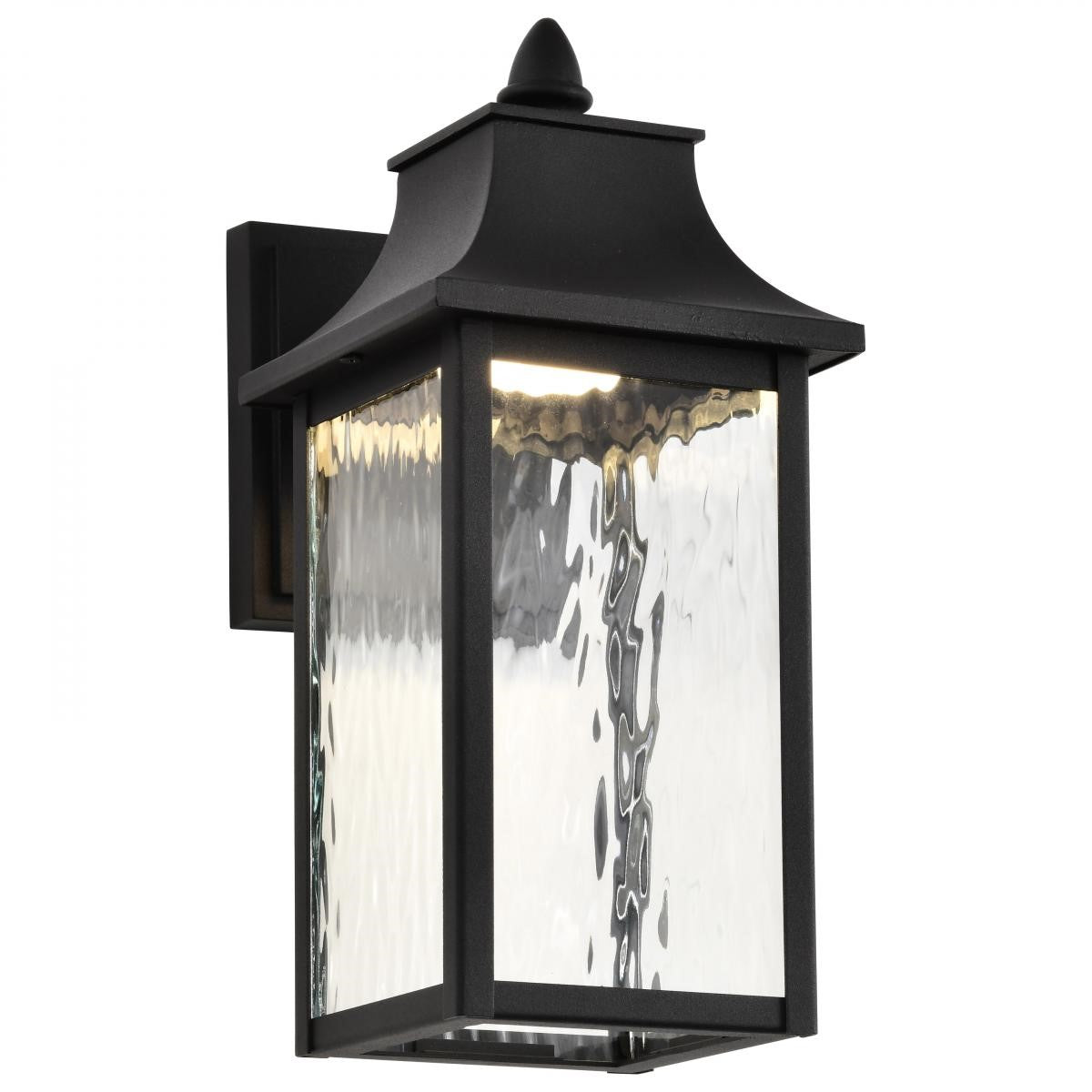 Austen 13" Smart LED Outdoor Wall Light, RGBTW, Matte Black Finish - Bees Lighting