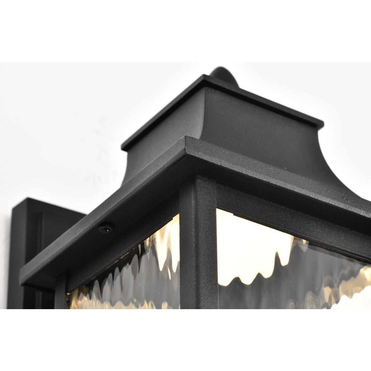 Austen 13" Smart LED Outdoor Wall Light, RGBTW, Matte Black Finish - Bees Lighting