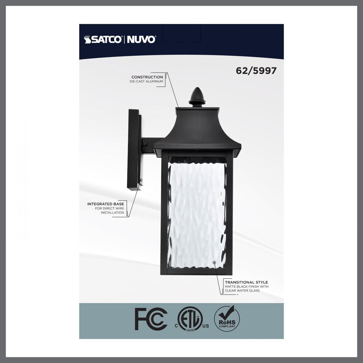 Austen Starfish 13" Smart LED Outdoor Wall Light, RGBTW, Matte Black Finish - Bees Lighting