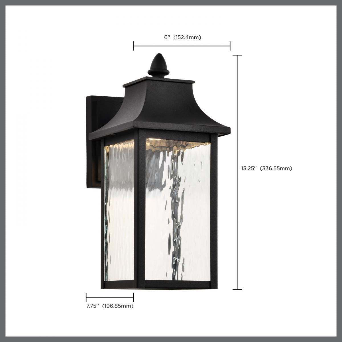Austen Starfish 13" Smart LED Outdoor Wall Light, RGBTW, Matte Black Finish - Bees Lighting