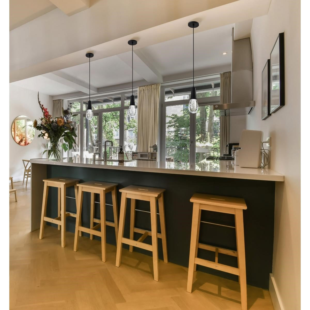 Lacey Starfish 4" Smart LED Pendant Light, RGBTW, Matte Black Finish - Bees Lighting