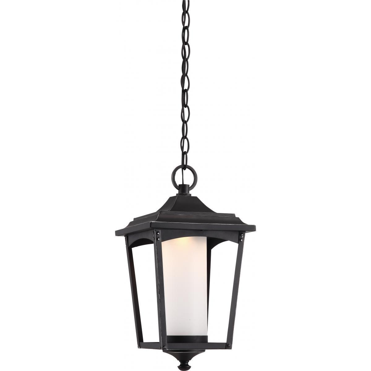Essex 18 In. LED Outdoor Hanging Lantern Black finish