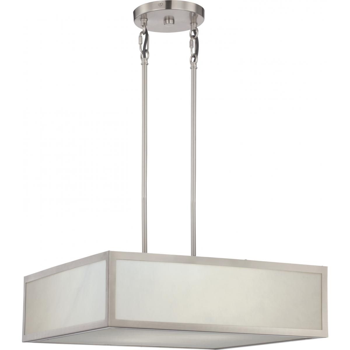 Crate 20 in. LED Pendant Light Silver Finish - Bees Lighting