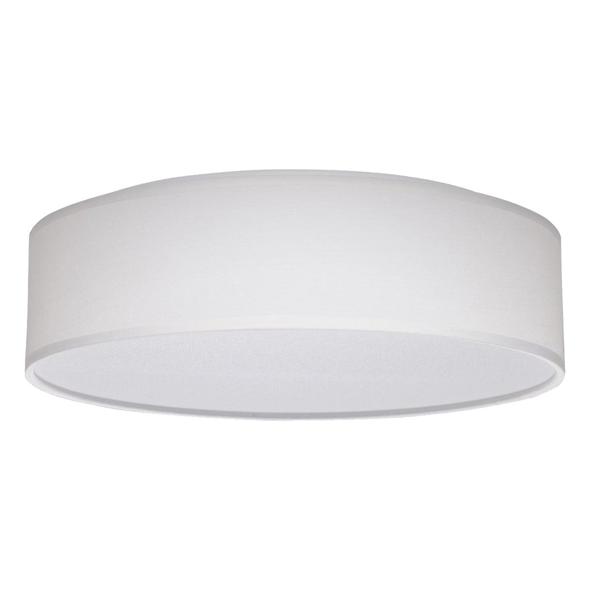 15" LED Flush Mount Ceiling Light with White Fabric Shade, 3CCT - Bees Lighting