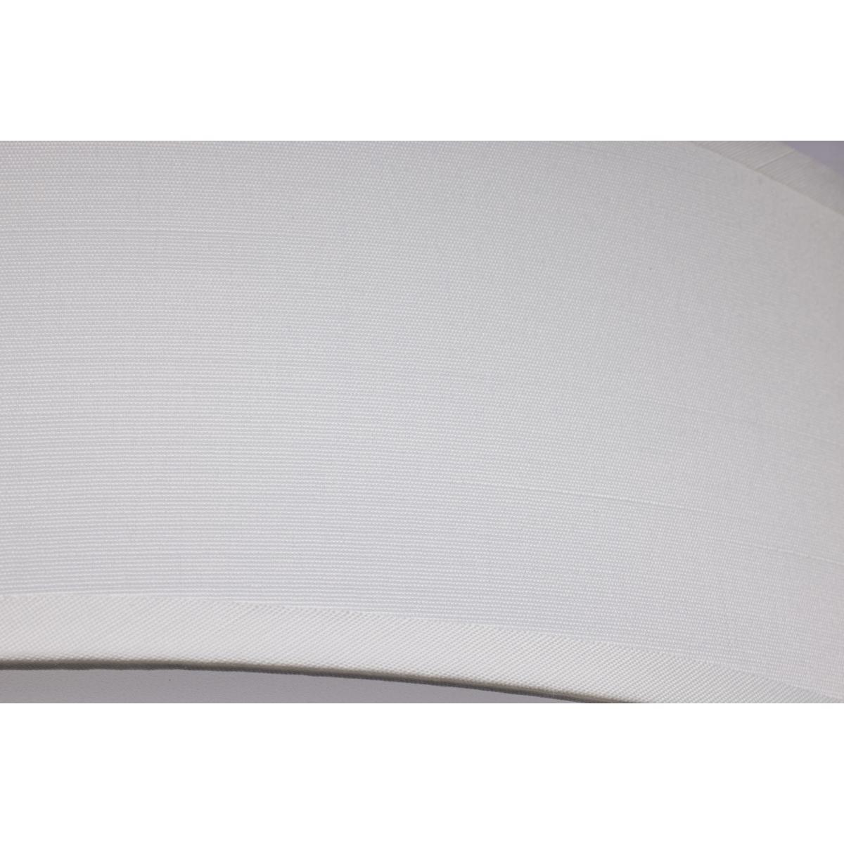 15" LED Flush Mount Ceiling Light with White Fabric Shade, 3CCT - Bees Lighting