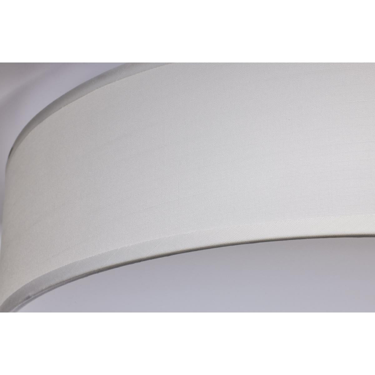 15" LED Flush Mount Ceiling Light with White Fabric Shade, 3CCT - Bees Lighting